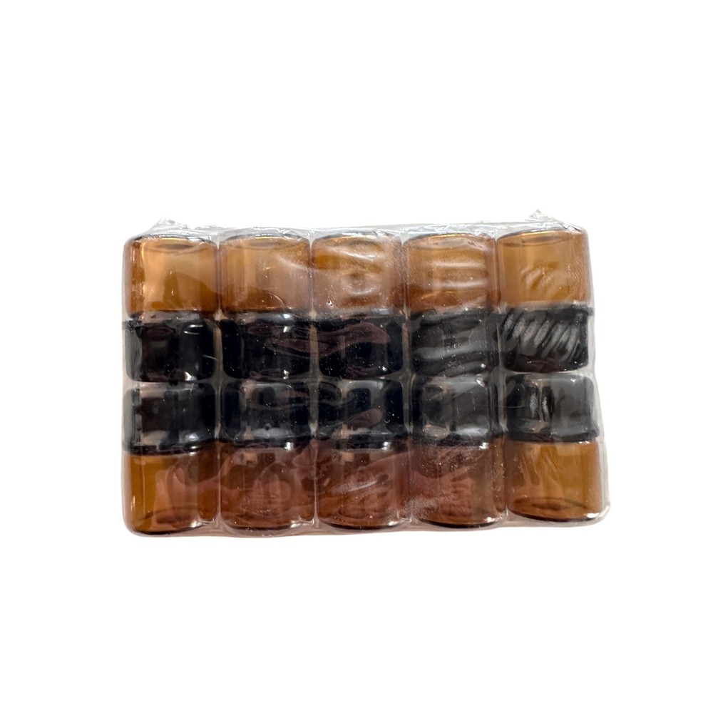 Unbranded Miniature Glass Bottles Set 20pc Amber Black New Apothecary Vials